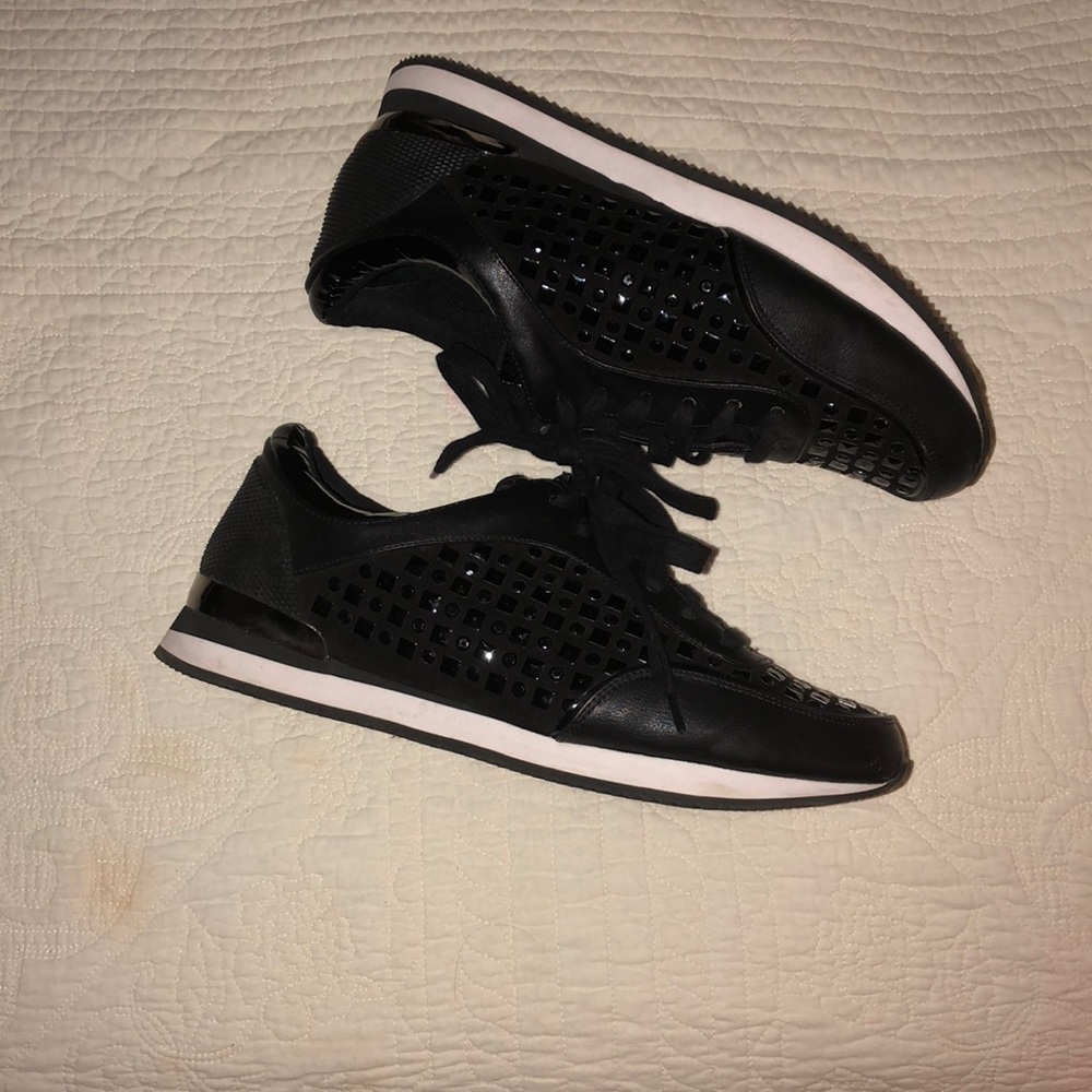 Black and white sneakers